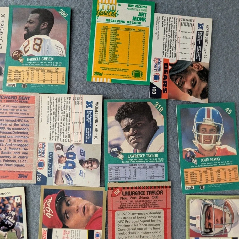 Topps Score Fleer Football Cards Lot Aikman Jackson Sanders Elway